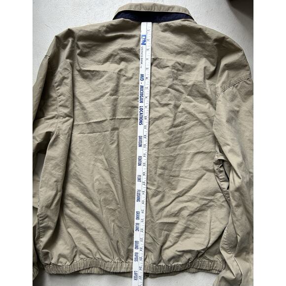 Vintage Polo Ralph Lauren Golf Crest Jacket XXL Beige Tartan Collar 90s Preppy - Picture 13 of 13